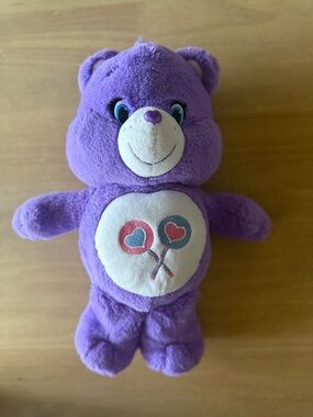 Care Bears Plush 2014 Lollipop Candy Heart Bear 14” Purple Toy